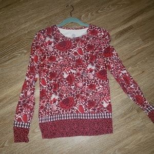 Tory Burch, S,100% pima cotton, floral long sleeve